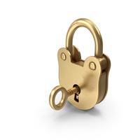 Gold Padlock PNG & PSD Images