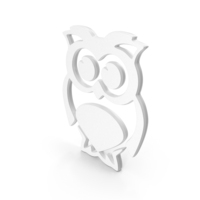 White Owl Bird Symbol PNG & PSD Images