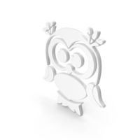 White Owl Bird Symbol PNG & PSD Images