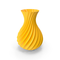 Yellow Swirl Vase PNG & PSD Images