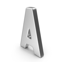 Letter  A Steel or Silver PNG & PSD Images