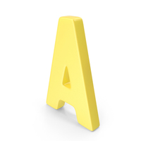 Yellow Letter A PNG & PSD Images
