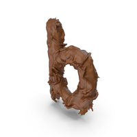 Chocolate Splash Small Letter B PNG & PSD Images