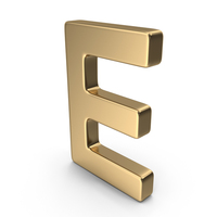Gold Letter E PNG & PSD Images