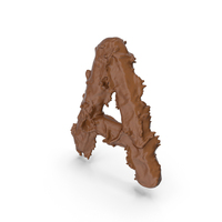 Chocolate Splash Capital Letter A PNG & PSD Images
