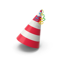 Red & White Party Hat PNG & PSD Images
