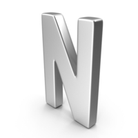 Silver Letter N PNG & PSD Images