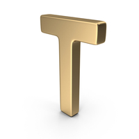 Gold Letter T PNG & PSD Images