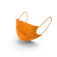 Orange Covid Surgical Mask PNG & PSD Images