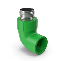 Green Malе Threaded 90 Degree Pipe PNG & PSD Images