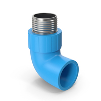 Blue Malе Threaded 90 Degree Pipe PNG & PSD Images