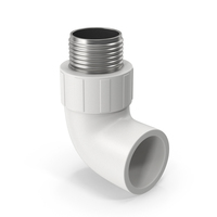 White Malе Threaded 90 Degree Pipe PNG & PSD Images