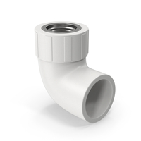 White Femalе Threaded 90 Degree Pipe PNG & PSD Images