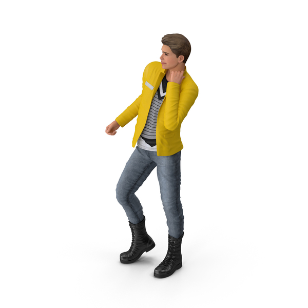 Teenage Boy Fashionable Style Dancing Pose PNG & PSD Images