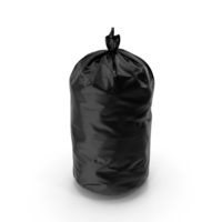 Tied Closed Big Black Trash Bag PNG & PSD Images
