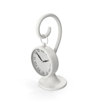 White Clock With Stand PNG & PSD Images