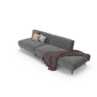 Sofa With Cushions And Blanket PNG & PSD Images