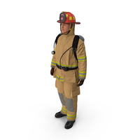 Firefighter Standing Pose PNG & PSD Images