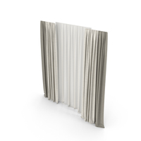 Beige Curtains With Tulle PNG & PSD Images