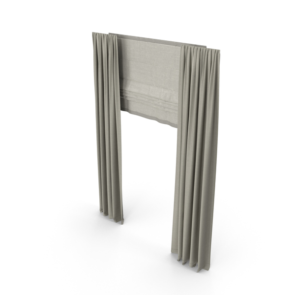 Beige Narrow Curtains PNG & PSD Images