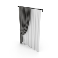 Curtains In The Background With Tulle PNG & PSD Images