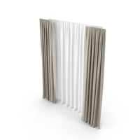 Curtains In Two Colors PNG & PSD Images