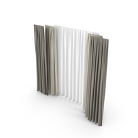 Brown Curtains In Two Shades With Tulle PNG & PSD Images