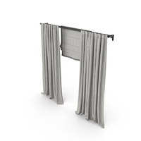 Curtains With Roman Blinds PNG & PSD Images