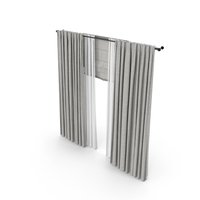 Curtains With Tulle And Roman Blinds PNG & PSD Images