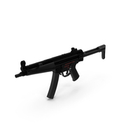 MP5A3 with Retractable Stock PNG & PSD Images