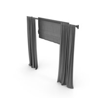 Dark Curtains With Roman Blinds PNG & PSD Images