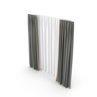 Dark Curtains With Tulle PNG & PSD Images