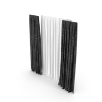 Dark Curtains With Tulle PNG & PSD Images
