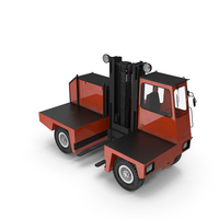 Side Loading Forklift Truck Red PNG & PSD Images
