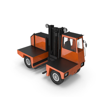 Side Loading Forklift Truck Orange PNG & PSD Images