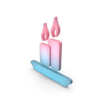 Colorful Candle Symbol PNG & PSD Images