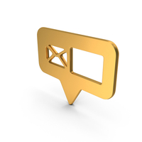 Golden Messenger Chat Logo PNG & PSD Images