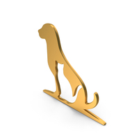 Golden Dog & Cat Symbol PNG & PSD Images