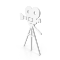 White Video Camera On A Tripod Symbol PNG & PSD Images