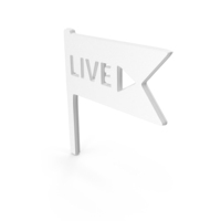 White Live Flag Logo PNG & PSD Images