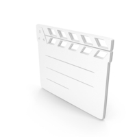 White Clapper Board Logo PNG & PSD Images