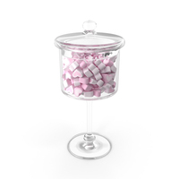 Candy Jar with Marshmallows PNG & PSD Images