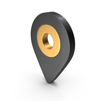 Black And Gold Location Symbol PNG & PSD Images