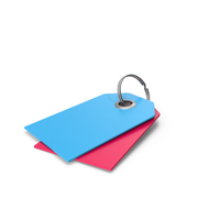 Blue & Red Tags PNG & PSD Images