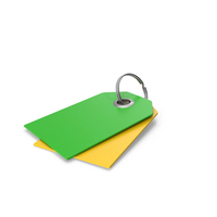 Green & Yellow Tags PNG & PSD Images
