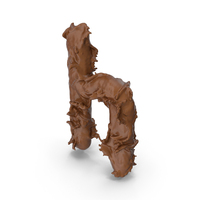 Chocolate Splash Small Letter H PNG & PSD Images