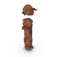 Chocolate Splash Small Letter I PNG & PSD Images