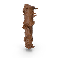 Chocolate Splash Small Letter I PNG & PSD Images