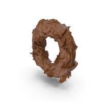 Chocolate Splash Small Letter O PNG & PSD Images