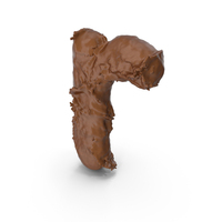 Chocolate Splash Small Letter R PNG & PSD Images